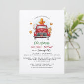 Invitation Noël Gingerbread Échange de biscuits de Noël (Debout devant)