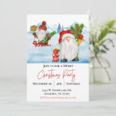 Invitation Noël Gnomes Joyeux fête (Debout devant)
