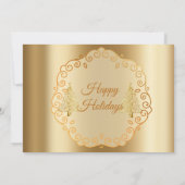 Invitation Noël Golden brillant (Dos)