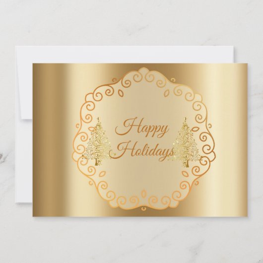 Invitation Noël Golden brillant (Dos)
