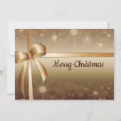 Invitation Noël Golden Elegant élégant belle fête (Dos)