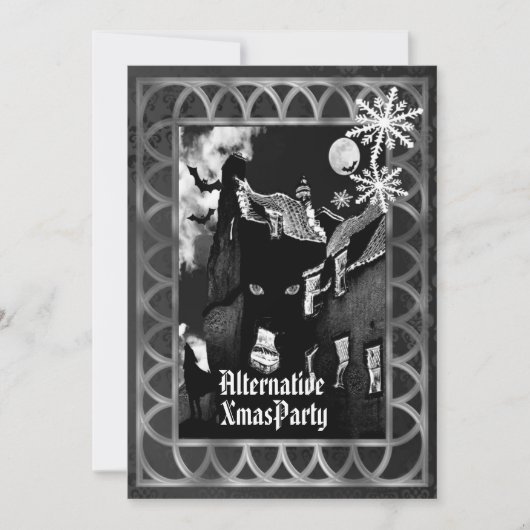 Invitation Noël gothique alternatif (Devant)