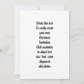 Invitation Noël gothique alternatif de Père Noël (Dos)