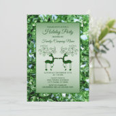 Invitation Noël Green Reindeer Vacances tendance (Debout devant)