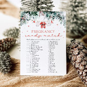 Invitation Noël Grossesse Bonbons Match Baby shower Jeu