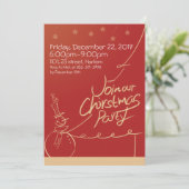Invitation Noël hiver Fête Incitations (Debout devant)