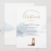 Invitation Noël hiver Fox Corporate Fête (Devant / Derrière)
