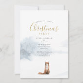 Invitation Noël hiver Fox Fête (Devant)