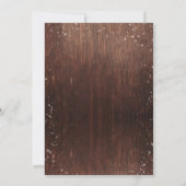 Invitation Noël hiver Pin Rustique Drop Mariage de bois (Dos)