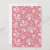 Invitation Noël Hiver Pink Deer Pine Cone Baby shower (Dos)