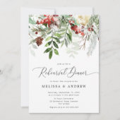 Invitation Noël hiver Répétition dîner photo (Devant)