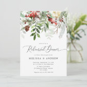 Invitation Noël hiver Répétition dîner photo (Debout devant)