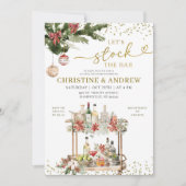 Invitation Noël hiver Stock le Bar Couple Douche (Devant)