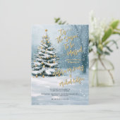 Invitation Noël hiver Wonderland Mariage de vacances (Debout devant)