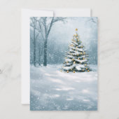 Invitation Noël hiver Wonderland Mariage de vacances (Dos)