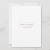 Invitation Noël Ho Ho Ho Beige et photo (Dos)