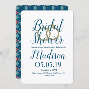 Invitation Noël Holly Berry Foil Fête des mariées