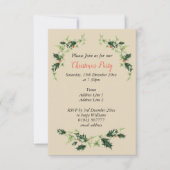 Invitation Noël Holly et Ivy personnalisé (Devant)