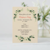 Invitation Noël Holly et Ivy personnalisé (Debout devant)