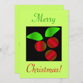 Invitation Noël Holly IV (Devant / Derrière)