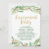 Invitation Noël Holly Wreath (Devant)