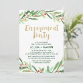 Invitation Noël Holly Wreath (Debout devant)