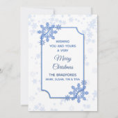 Invitation Noël, Insertion de cercle photo, Snowman (Dos)