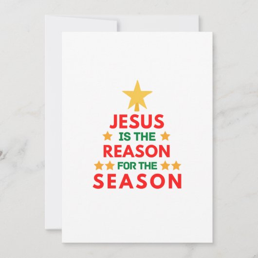 Invitation Noël Jésus est la raison de la saison  (Devant)