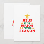 Invitation Noël Jésus est la raison de la saison  (Devant / Derrière)