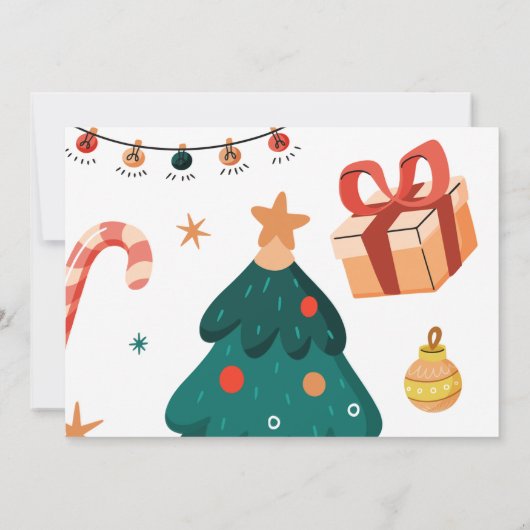 Invitation Noël Jolly Bon Temps 1er Anniversaire Photo (Dos)