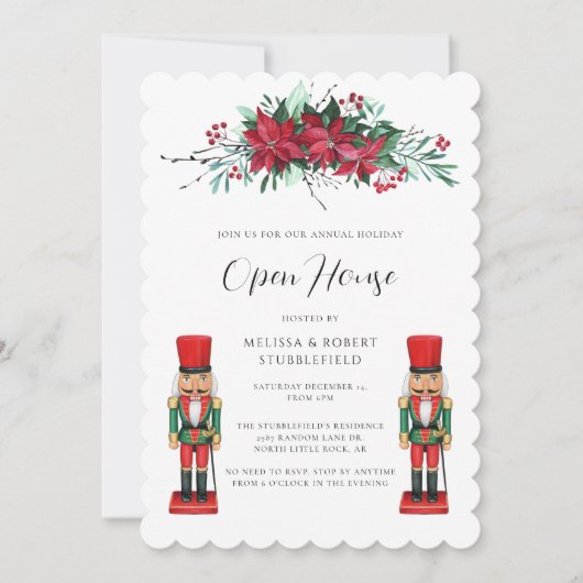 Invitation Noël Jouet Nutcracker Open House (Devant)