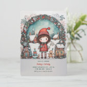 Invitation Noël joyeux (Debout devant)