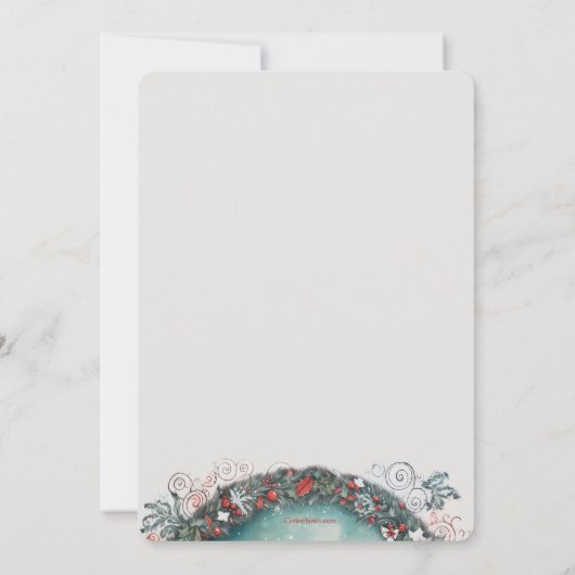 Invitation Noël joyeux (Dos)