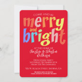 Invitation Noël Joyeux et Bright Open House (Devant)