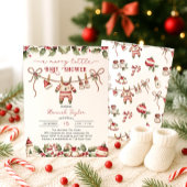 Invitation Noël Joyeux petit Baby shower