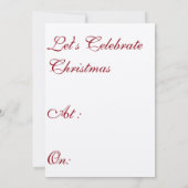 Invitation Noël joyeux Vintage (Dos)