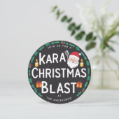 Invitation Noël Karaoke Party Père Noël Carols Vinyl Record (Debout devant)