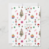 Invitation Noël kitsch | Fête de vacances Retro (Dos)