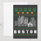 Invitation Noël laid du Massachusetts de Boston (Devant / Derrière)