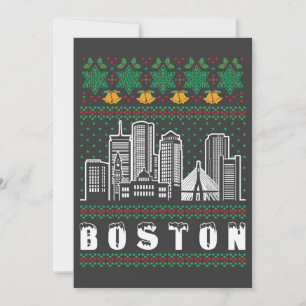 Invitation Noël laid du Massachusetts de Boston