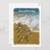 Invitation Noël lavé sur le rivage (Devant / Derrière)