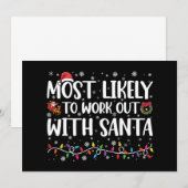 Invitation Noël le plus susceptible de s'entraîner avec la fa (Devant / Derrière)
