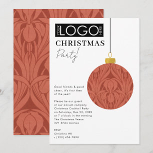 Invitation Noël Logo de l'entreprise Fête Prépa Ornement Xmas