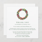 Invitation Noël Mariage Forêt d'hiver merci (Devant / Derrière)