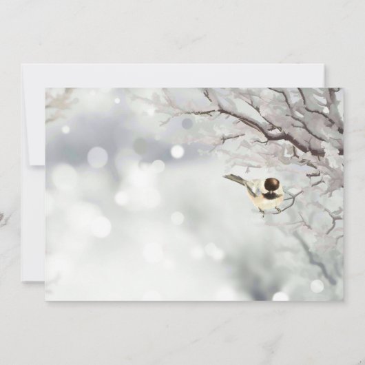 Invitation Noël Mariage hiver Frosty Trees Nature (Dos)
