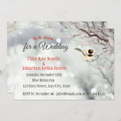 Invitation Noël Mariage hiver Frosty Trees Nature (Devant / Derrière)