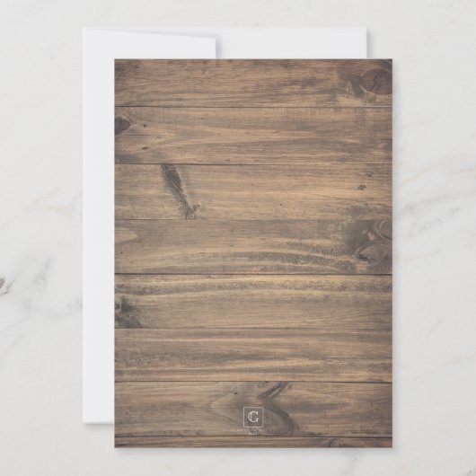 Invitation Noël Mariage rustique (Dos)