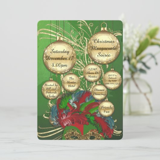 Invitation Noël Masquerade Soiree (Debout devant)