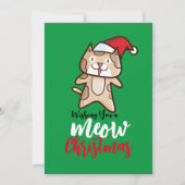 Invitation Noël Meow personnalisable (Devant)