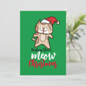 Invitation Noël Meow personnalisable (Debout devant)